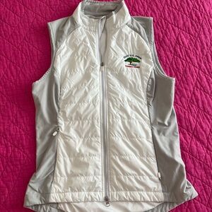 Women's White and Gray Vest